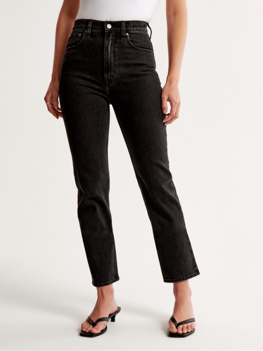 Abercrombie & Fitch Ultra High Rise Ankle Straight Jeans